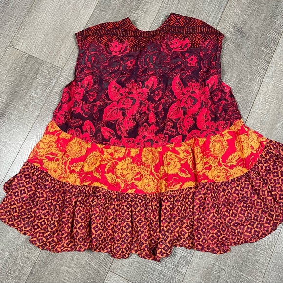 FREE PEOPLE Women Oversized Patchwork Tunic Top Size XS - Picture 8 of 10